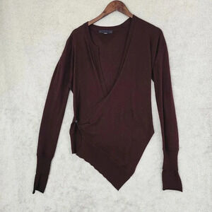 Alexander Wang Stylish Brown Wrap Sweater  19PT